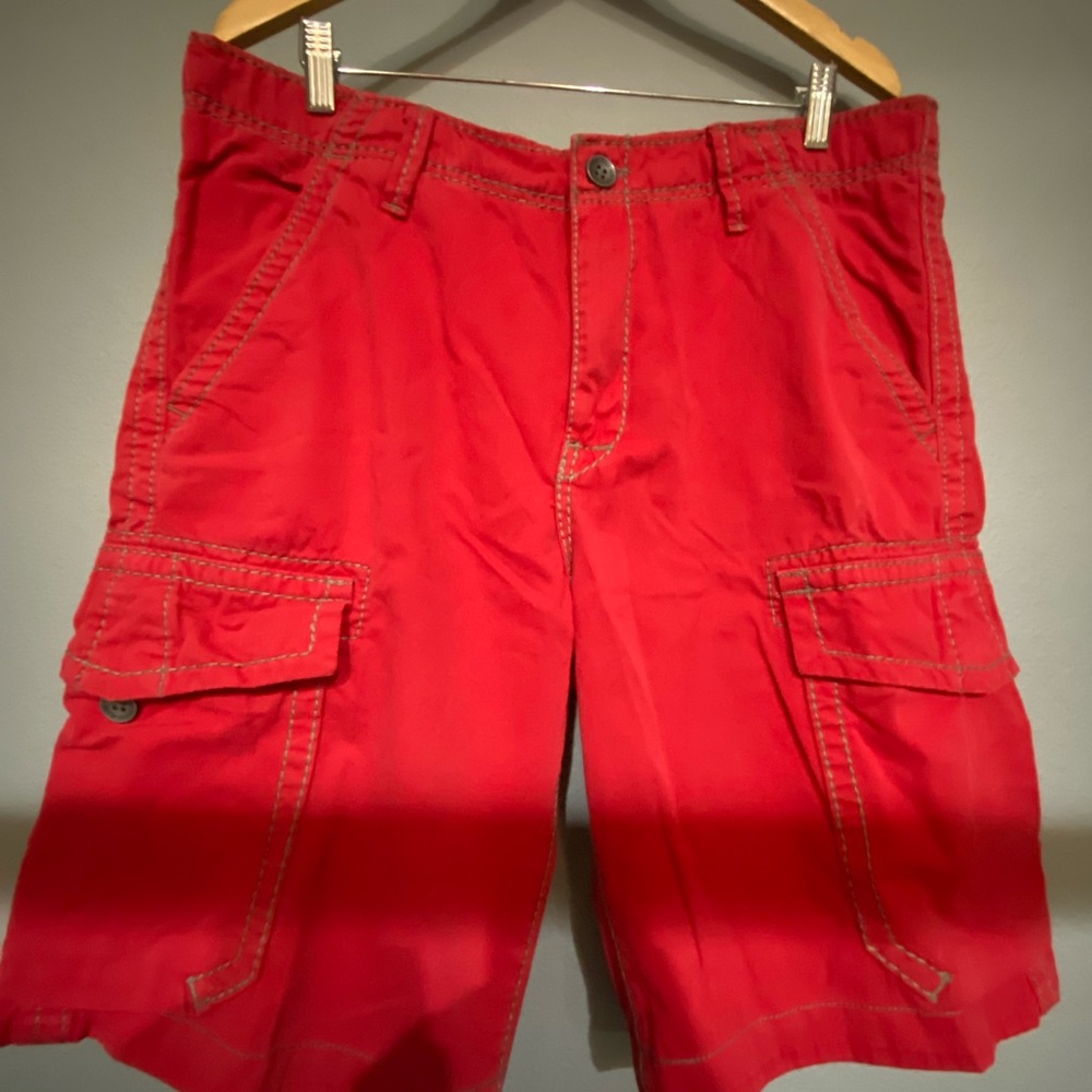 Red True Religion Jorts